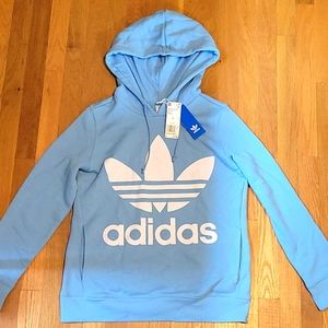 Adidas Hoodie, Light Blue, Small